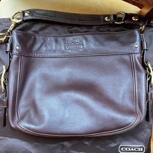 Vintage Coach Medium Sized Dark Chocolate Purse.
